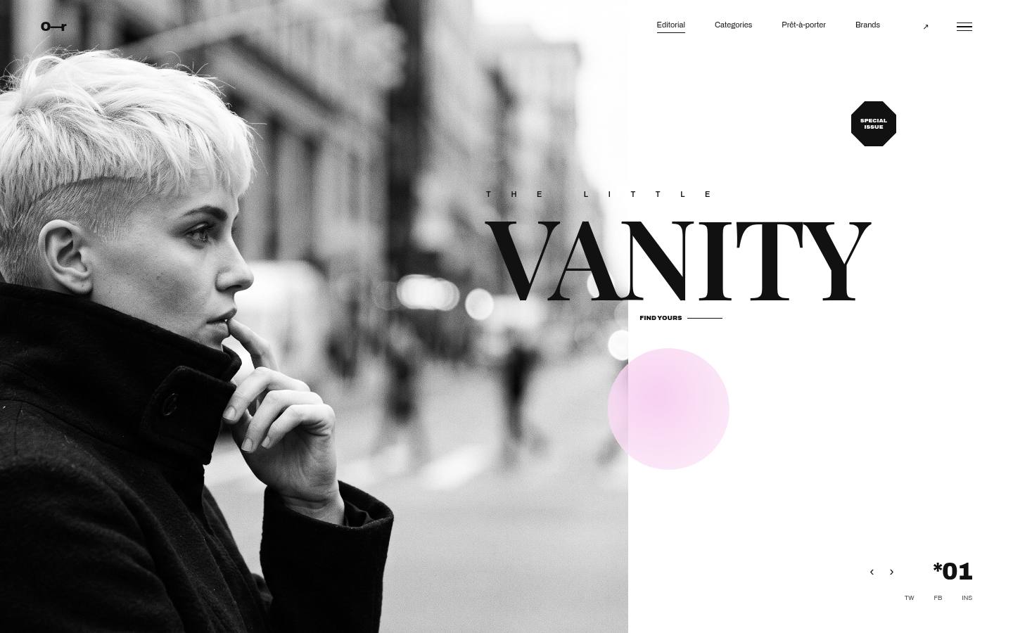 Homepage screenshot of The Little Vanity – Fashion & Lifestyle Editorial Magazine Site, designed and built by Munawar Baloch